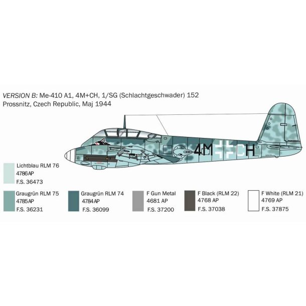 Italeri 1:72 Me 410 A-1 Hornisse - Modelfly