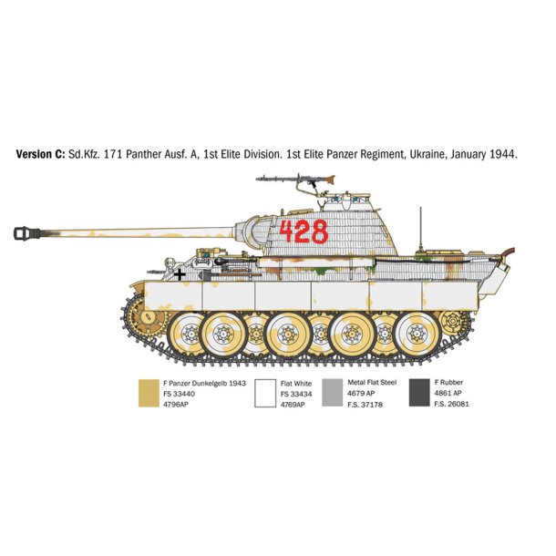Italeri 1:35 Sd.Kfc 171 Panther Ausf A - Modelkampvogn