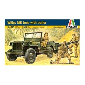 Italeri Willys MB Jeep with Trailer - 1:35