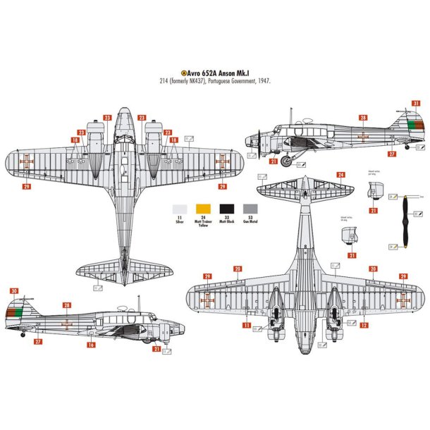 Airfix Avro Anson Mk.l - Modellflygplan
