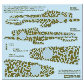 Tamiya Kawasaki Ki-61-Id Hien (Tony) Camouflage mrkater 1:72 - Tilbehr