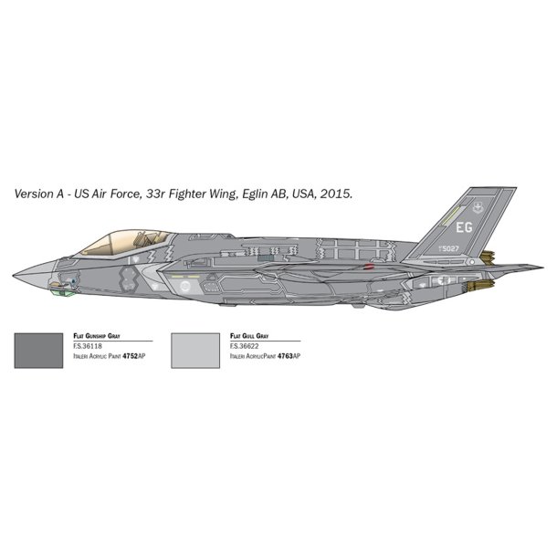 Italeri 1:72 F-35 A Lightning II CTOL version - Modelfly