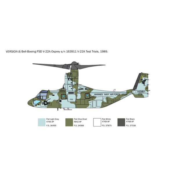 Italeri 1:72 V-22A Osprey - modellflygplan