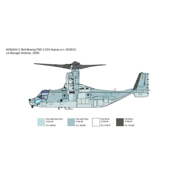 Italeri 1:72 V-22A Osprey - modellflygplan