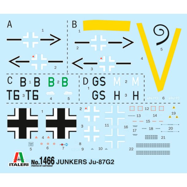 Italeri 1:72 Ju 87 G-2 Kanonenvogel - Modellflygplan