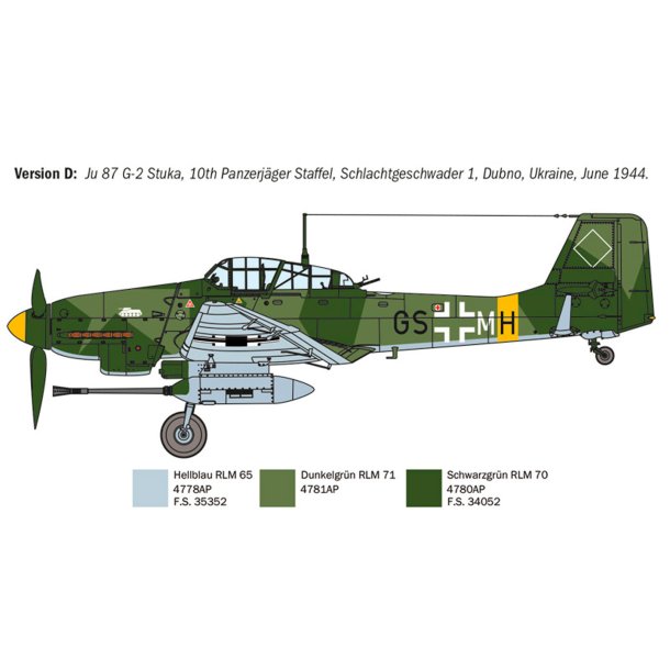 Italeri 1:72 Ju 87 G-2 Kanonenvogel - Modellflygplan