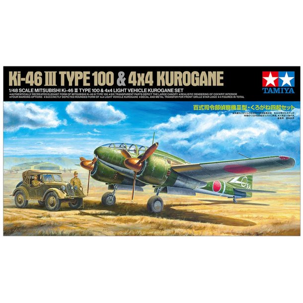 Tamiya Mitsubishi Ki-46 III Type 100 &amp; 4x4 Kurogane modelfly