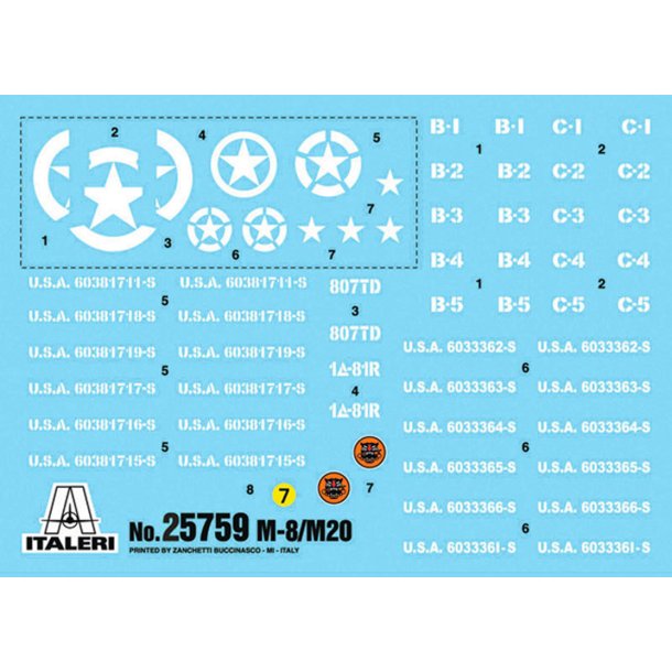 Italeri 1:56 M8/M20 Greyhound - Modelkampvogn