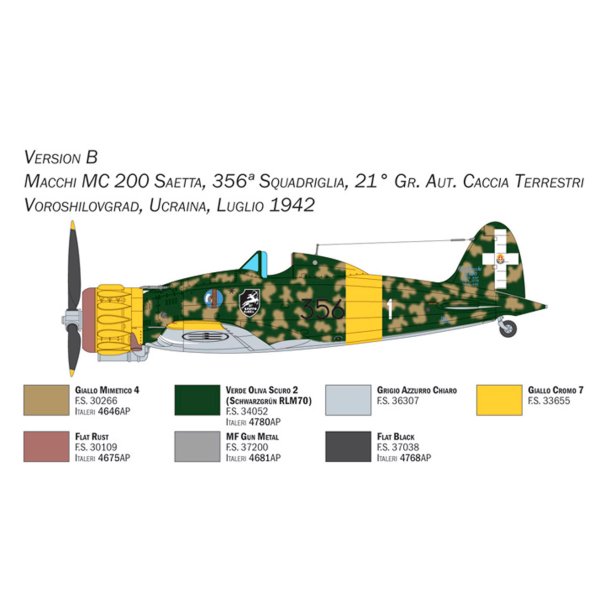 Italeri 1:48 Macchi C.200 Serie XXI-XXIII - Modelfly