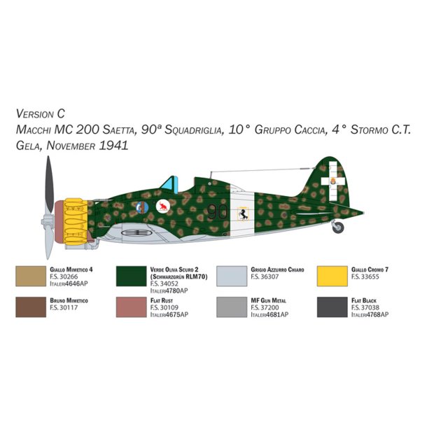 Italeri 1:48 Macchi C.200 Serie XXI-XXIII - Modelfly