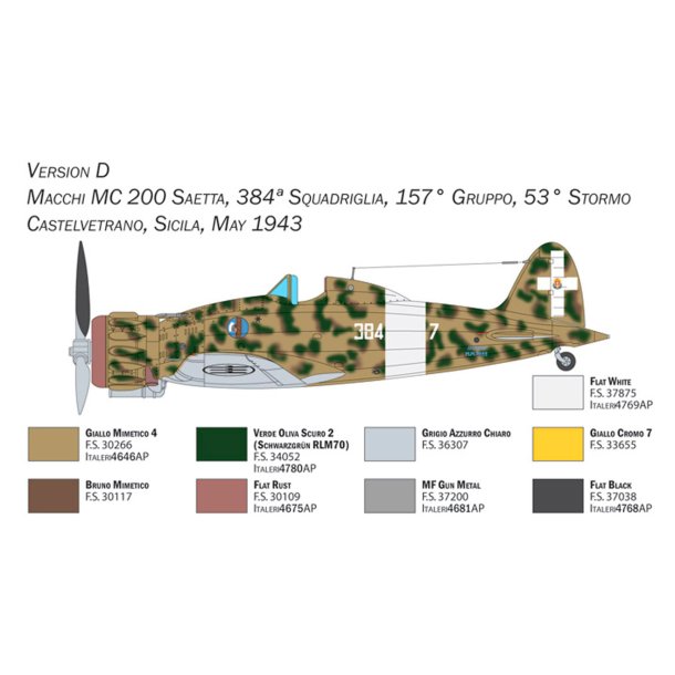 Italeri 1:48 Macchi C.200 Serie XXI-XXIII - Modelfly