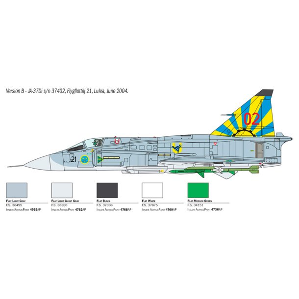 Italeri 1:48 Saab JA 37 / AJ Viggen - Modelfly
