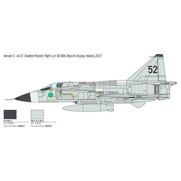 Italeri 1:48 Saab JA 37 / AJ Viggen - Modelfly