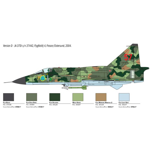 Italeri 1:48 Saab JA 37 / AJ Viggen - Modelfly