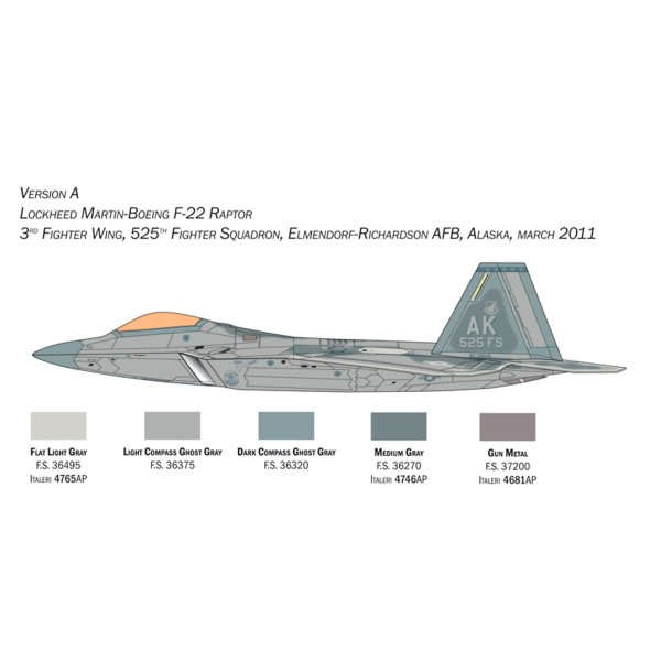 Italeri 1:48 F-22 A Raptor - modellflygplan