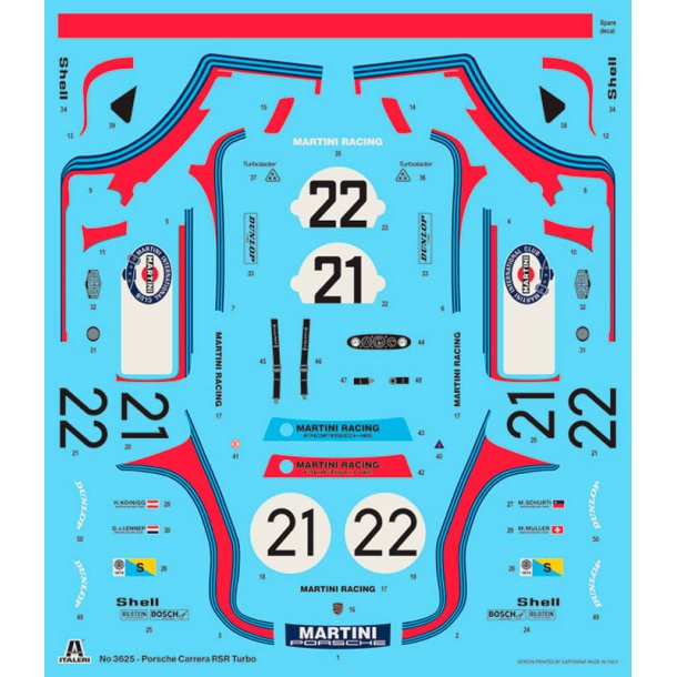 Italeri 1:24 Porsche Carrera RSR Turbo - Modelbil