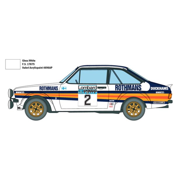 Italeri Ford Escort RS1800 MK. II Lombard RAC Rally - 1:24