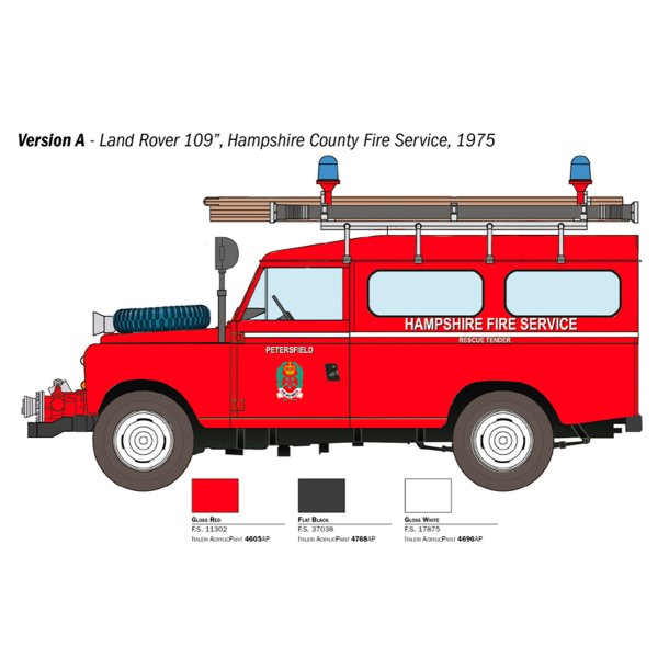 Italeri 1:24 Land Rover Fire Truck - Modelbil