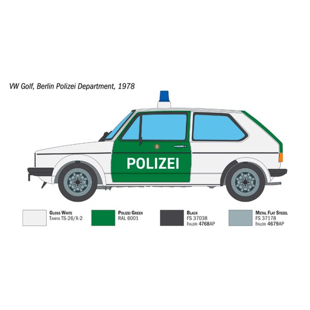 Italeri 1:24 VW Golf Polizei - Modelbil