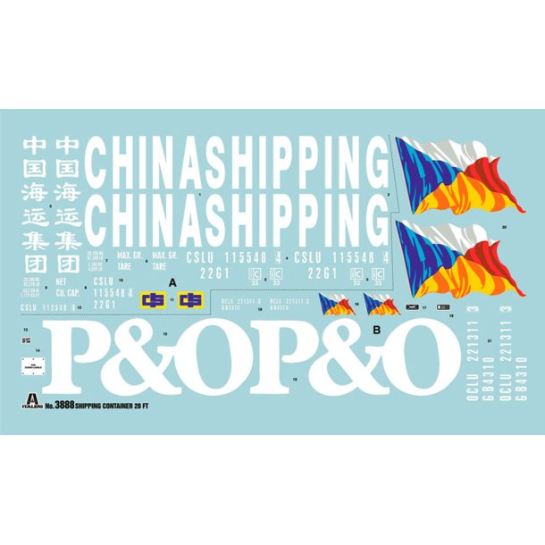 Italeri 1:24 Shipping Container 20 Ft  - Tilbehr