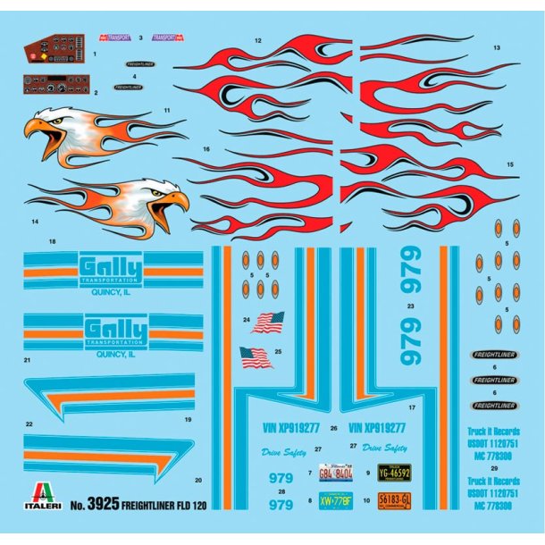 Italeri 1:24 Freightliner FLD 120 Special - Modellastbil