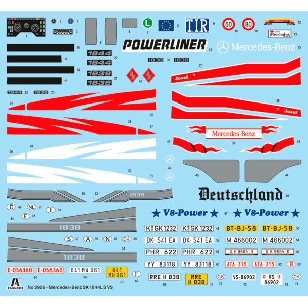 Italeri 1:24 Mercedes Benz SK 1844 LS V8 - Modellastbil