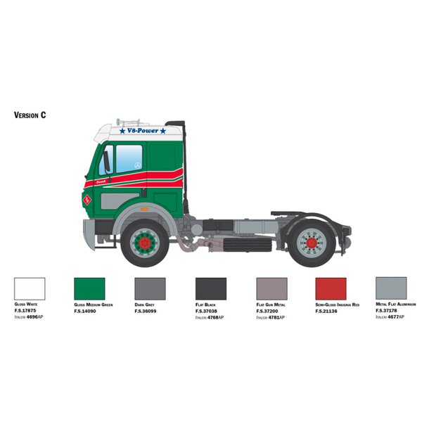 Italeri 1:24 Mercedes Benz SK 1844 LS V8 - Modellastbil