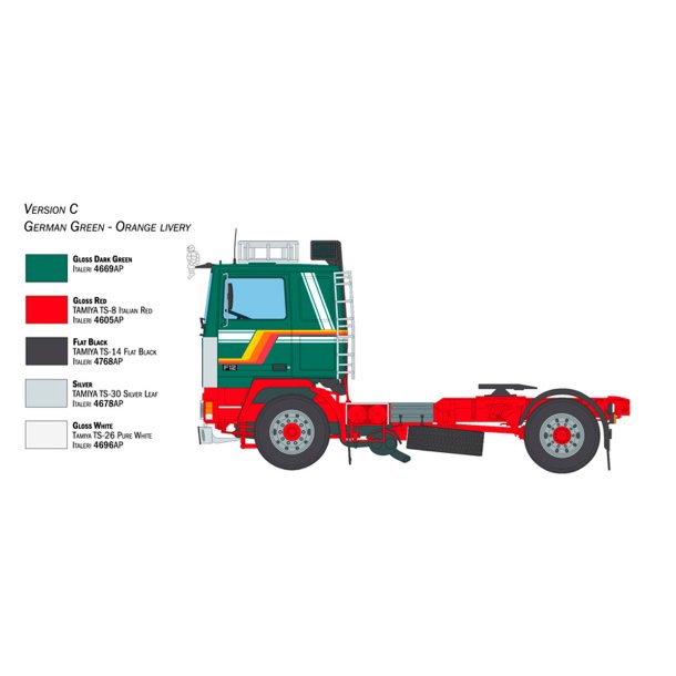 Italeri 1:24 Volvo F12 Intercooler m. tilbehr - Modellastbil