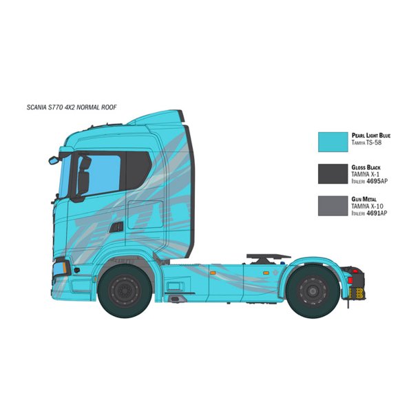 Italeri 1:24 Scania S770 4x2 normal roof limited edition - Modellastbil