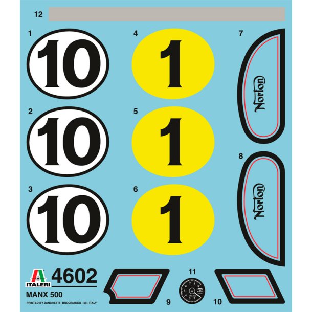 Italeri 1:9 Norton Manx 500cc 1951 - Modell motorcykel