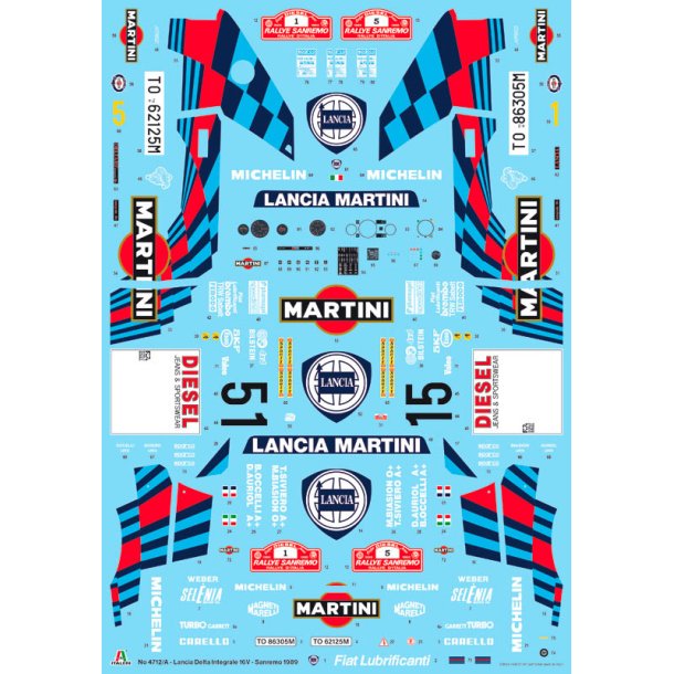 Italeri 1:12 Lancia Delta HF Integrale Sanremo 1989 - Modelbil