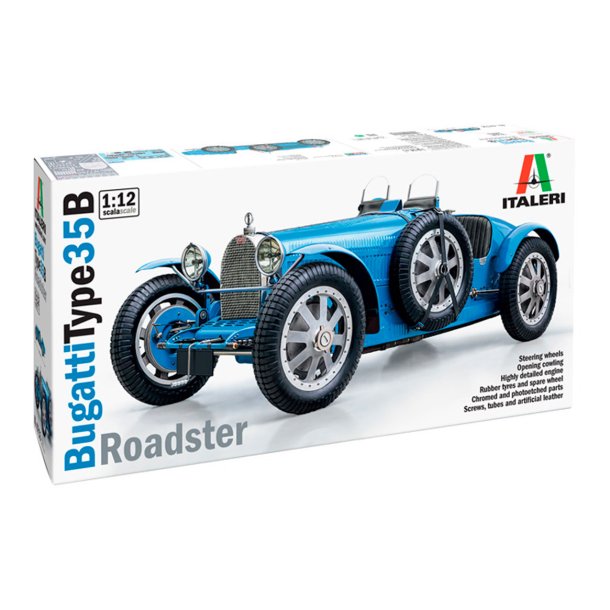 Italeri 1:12 Bugatti Type 35B Roadster - Modelbil