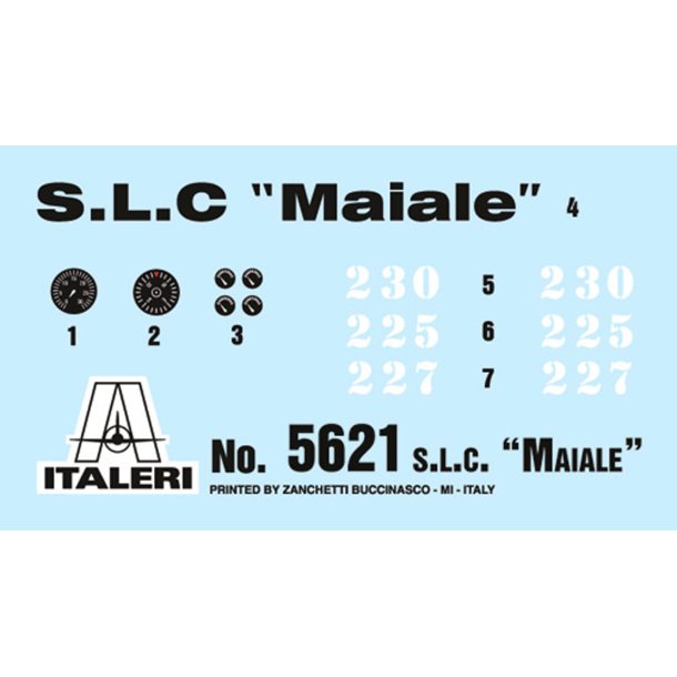 Italeri 1:35 S.L.C Maiale m. bestning - Modelskib