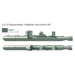 Italeri 1:35 S.L.C Maiale m. bestning - Modelskib