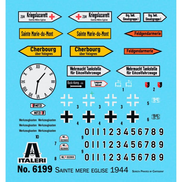 Italeri 1:72 Slaget vid Normandie Sainte-Mre-Eglise 6 juni 1944 - Slagets scen