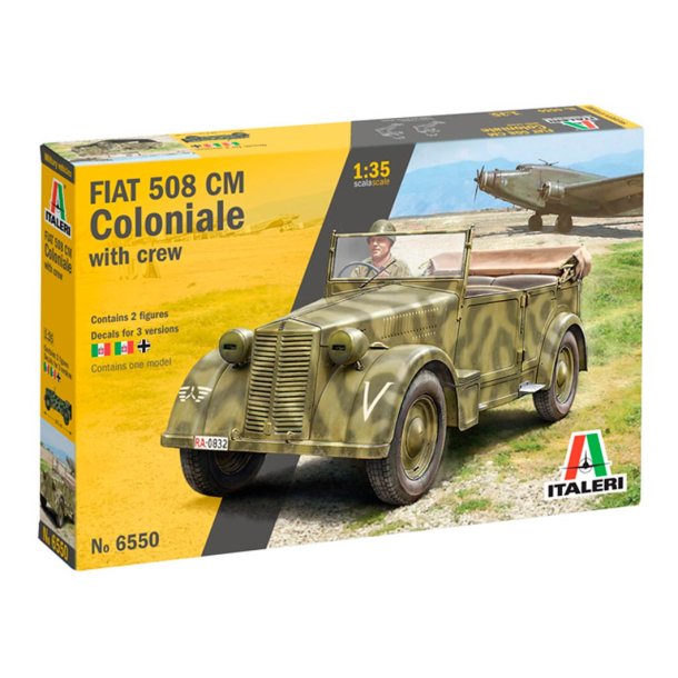 Italeri 1:35 Fiat 508 CM Coloniale m. bestning - Modelbil