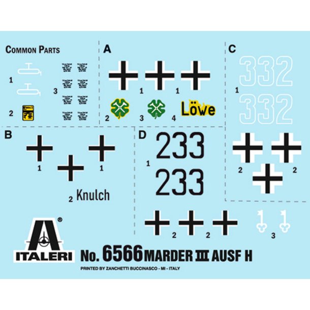 Italeri 1:35 Marder III Ausf. H Sd. Kfz.138 - Modelkampvogn