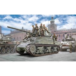 Italeri 1:35 M4A1 Sherman m. U.S. infantry - Modelkampvogn