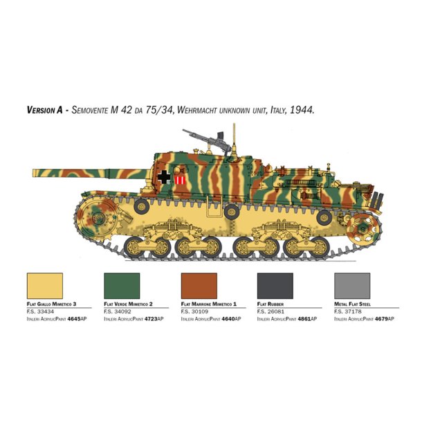 Italeri 1:35 Semovente M42 da 75/34- Modelkampvogn