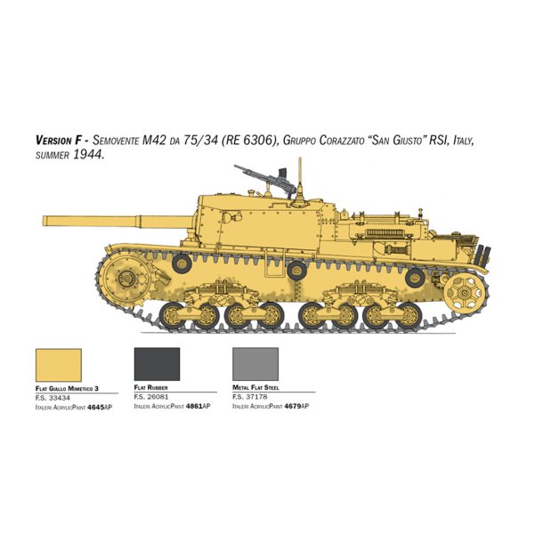 Italeri 1:35 Semovente M42 da 75/34- Modelkampvogn