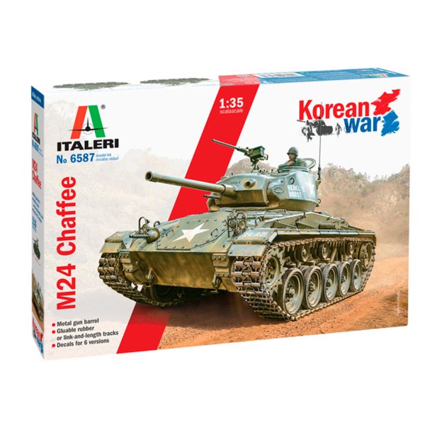 Italeri 1:35 M24 Chaffe Korean War - Modelkampvogn