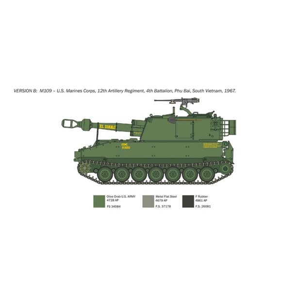 Italeri 1:35 M109 A2/A3/G - Modelkampvogn