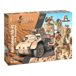 Italeri 1:35 Autoblinda AB 41 med Bersaglieri Italienskt infanteri - Modell tank