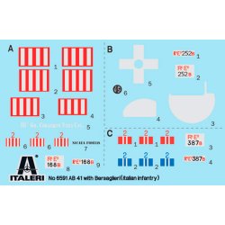 Italeri 1:35 Autoblinda AB 41 med Bersaglieri Italienskt infanteri - Modell tank