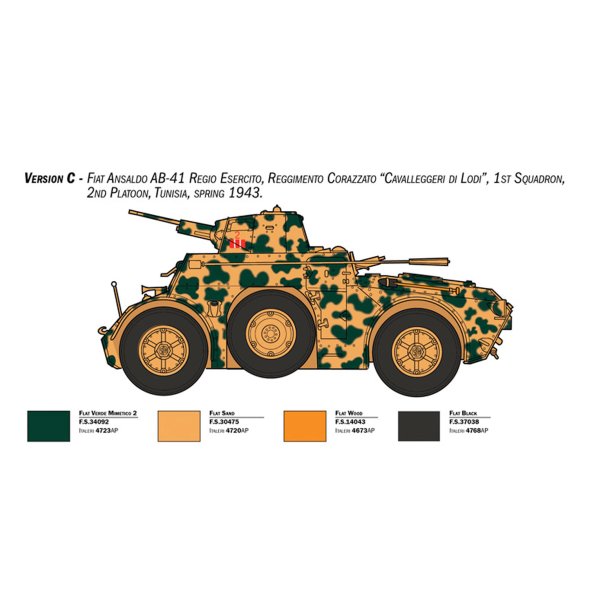 Italeri 1:35 Autoblinda AB 41 med Bersaglieri Italienskt infanteri - Modell tank