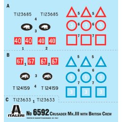 Italeri 1:35 Crusader Mk. III med brittisk besttning - Modell tank