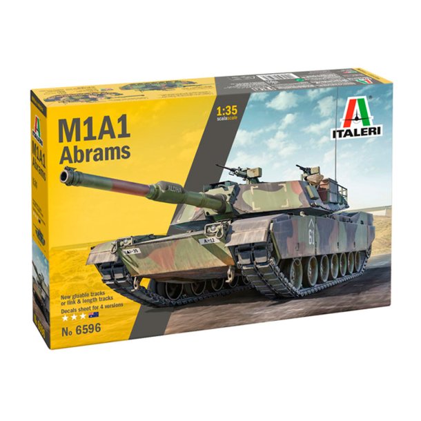 Italeri 1:35 M1A1/A2 Abrams - Modelkampvogn