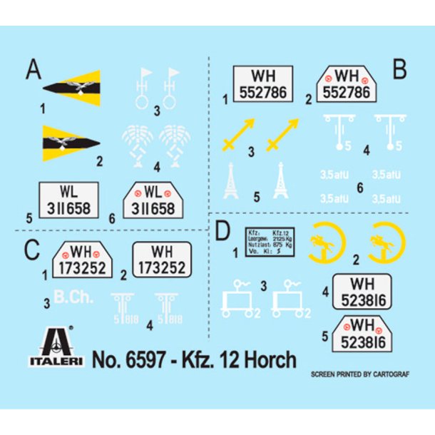 Italeri 1:35 Kfz. 12 Horch 901 typ 40 frhen Ausf. - Modelbil