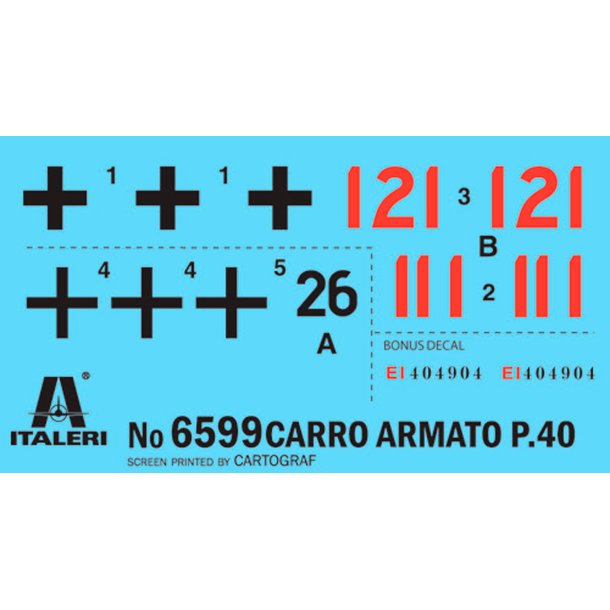 Italeri 1:35 Carro Armato P40 - Modelkampvogn