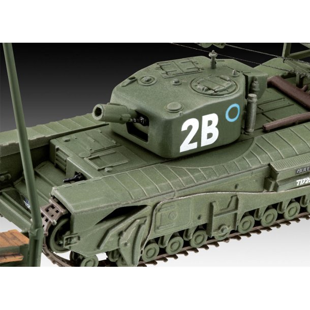 Revell Churchill A.V.R.E. modelkampvogn - 1:76 Med lim og maling